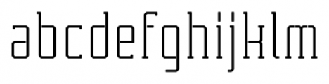 Tecnica Slab Stencil 1 Regular Alternate Font LOWERCASE