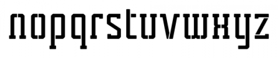Tecnica Slab Stencil 2 Bold Alternate Font LOWERCASE