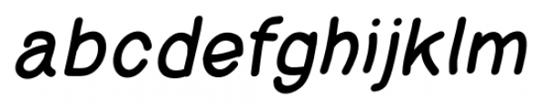 Tectura II  Oblique Font LOWERCASE