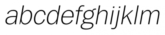 TeeFranklin LightOblique Font LOWERCASE