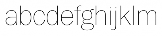 TeeFranklin UltraLight Font LOWERCASE
