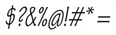 Tekton Pro Condensed Italic Font OTHER CHARS