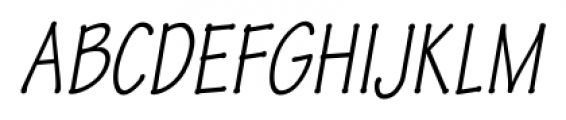 Tekton Pro Condensed Italic Font UPPERCASE
