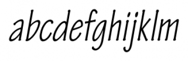 Tekton Pro Condensed Italic Font LOWERCASE