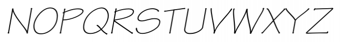 Tekton Pro Extended Light Italic Font UPPERCASE