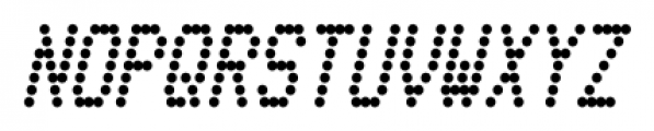 Telidon Condensed Bold Italic Font UPPERCASE