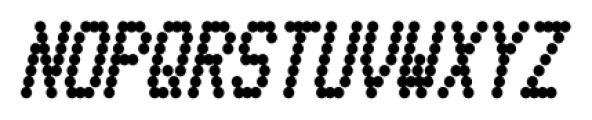Telidon Condensed Heavy Italic Font UPPERCASE