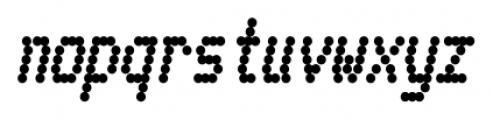 Telidon Condensed Heavy Italic Font LOWERCASE