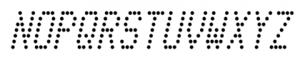 Telidon Condensed Italic Font UPPERCASE