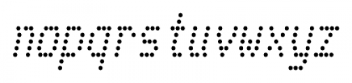 Telidon Condensed Italic Font LOWERCASE