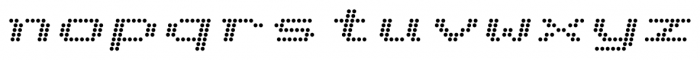 Telidon Expanded Bold Italic Font LOWERCASE