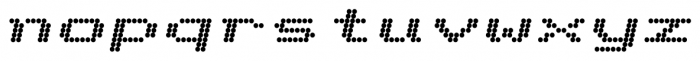 Telidon Expanded Heavy Italic Font LOWERCASE