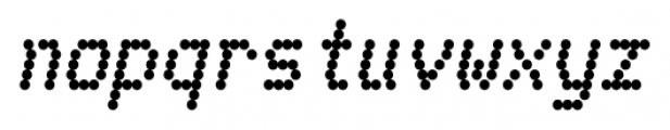 Telidon Heavy Italic Font LOWERCASE