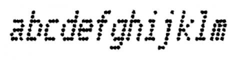 Telidon Ink Condensed Bold Italic Font LOWERCASE