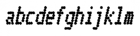 Telidon Ink Condensed Heavy Italic Font LOWERCASE
