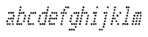 Telidon Ink Condensed Italic Font LOWERCASE