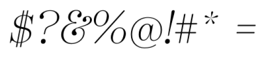 Tenez Light Italic Font OTHER CHARS
