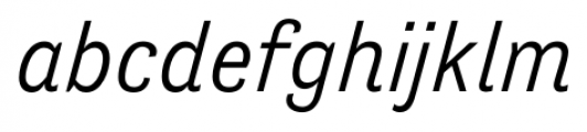 Tenso Light Italic Font LOWERCASE