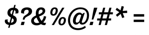 Tenso Medium Italic Font OTHER CHARS