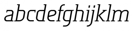Tertre Light Italic Font LOWERCASE