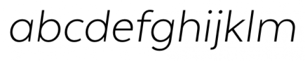 Texta Light Italic Font LOWERCASE