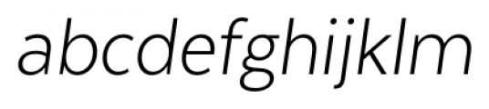 Texta Narrow Alt Light Italic Font LOWERCASE