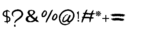 TE Brush1 Font OTHER CHARS