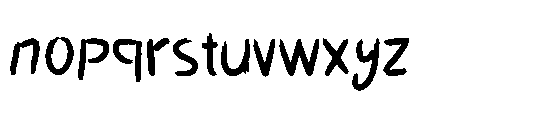 TE Brush1 Font LOWERCASE