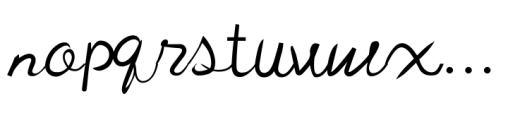 TE Handwriting Font LOWERCASE