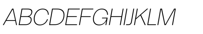 TEG Extra Light Italic Font UPPERCASE