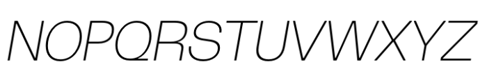 TEG Extra Light Italic Font UPPERCASE