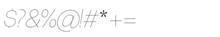 TEG Hairline Italic Font OTHER CHARS