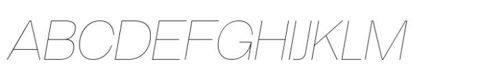 TEG Hairline Italic Font UPPERCASE