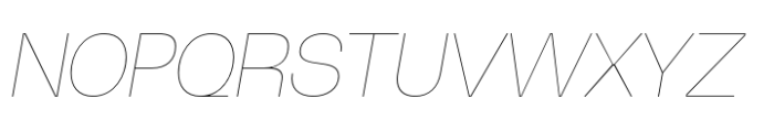 TEG Hairline Italic Font UPPERCASE