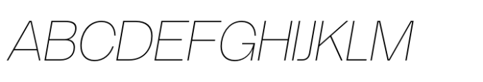 TEG Thin Italic Font UPPERCASE