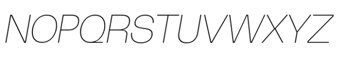 TEG Thin Italic Font UPPERCASE