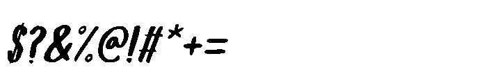 Tea For Two Brush Italic Font OTHER CHARS