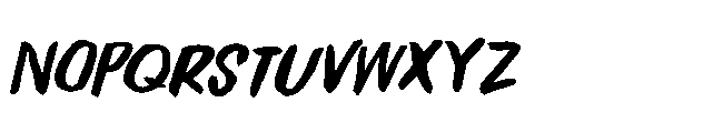 Tea For Two Brush Script Italic Font UPPERCASE