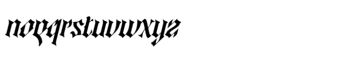 Tearfang Italic Font LOWERCASE