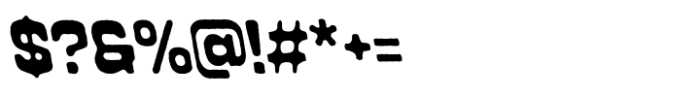 Teaslur Roughpress Backslanted Font OTHER CHARS