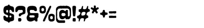 Teaslur Roughpress Font OTHER CHARS