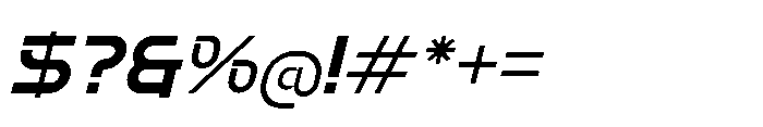 Techetic Human Italic Font OTHER CHARS