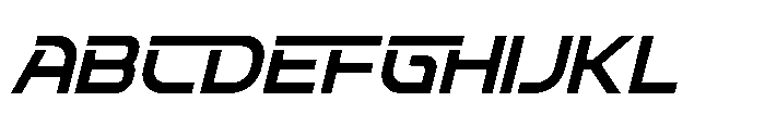 Techetic Human Italic Font UPPERCASE