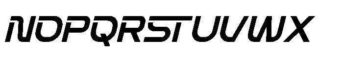 Techetic Human Italic Font UPPERCASE
