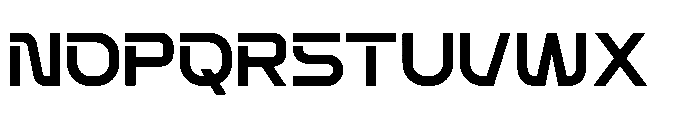 Techetic Human Regular Font LOWERCASE
