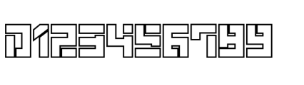 Techmaze  Outline Font OTHER CHARS