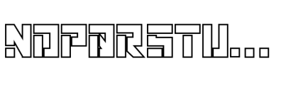 Techmaze  Outline Font LOWERCASE
