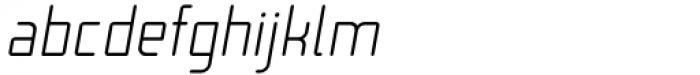 Technical Rounded VP Thin Oblique Font LOWERCASE