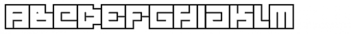 Technical Signature Outline Font LOWERCASE