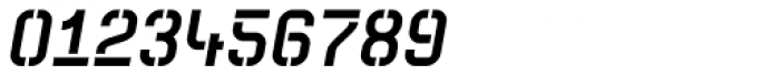 Technical Stencil VP Medium Oblique Font OTHER CHARS